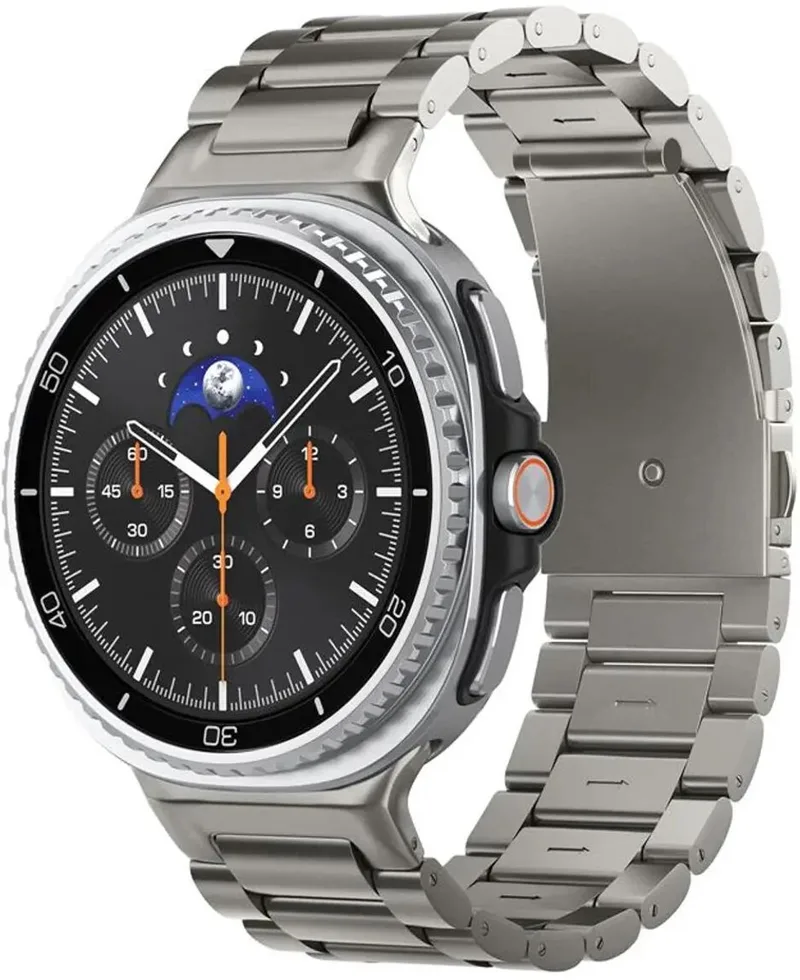 Modern Fit - Geschikt Voor Samsung Galaxy Watch Bandje 9/8 - 40/44/46MM - Bandje - RVS van Spigen in Zilver – productfoto