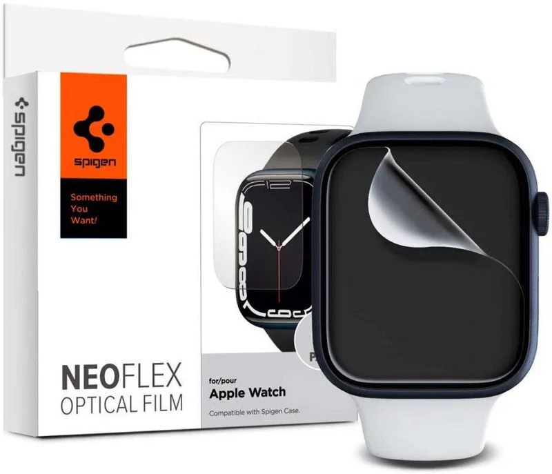 Neo Flex - Apple Watch 7/8/9 45MM Screen Protector - Folie (3-Pack) by Spigen in Transparent – product photo