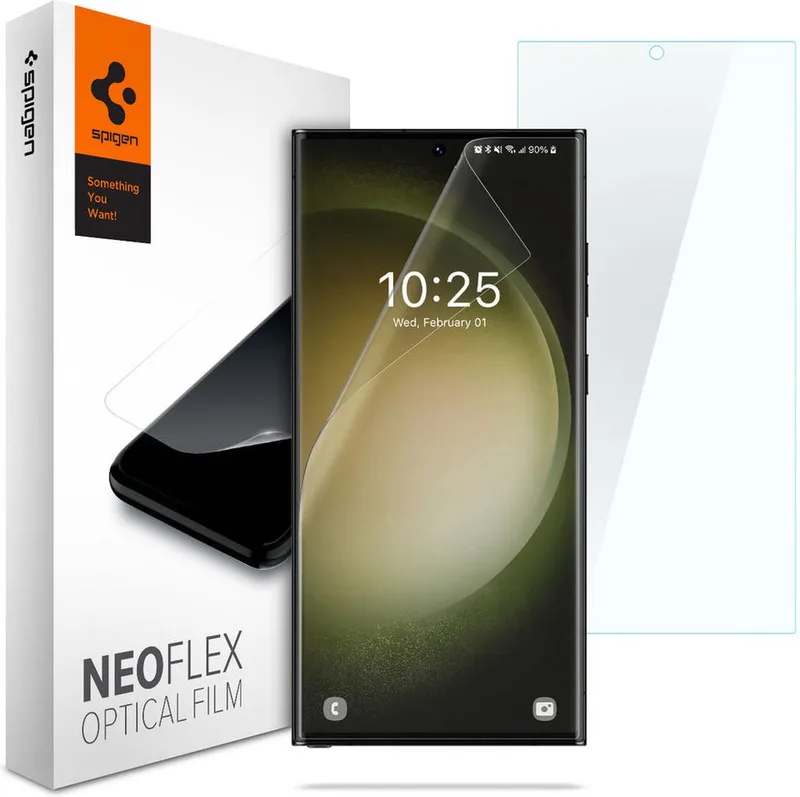 Neo Flex Solid | Screen Protector Geschikt voor Samsung Galaxy S23 Ultra | Case Friendly | 2-Pack by Spigen – product photo