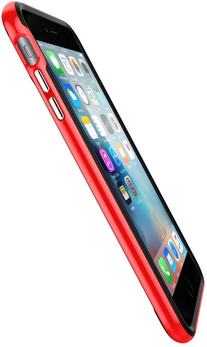 Neo Hybrid Carbon Apple iPhone 6s Plus Case - SGP11668 - Dante Red van Spigen in Zwart, Rood – productfoto
