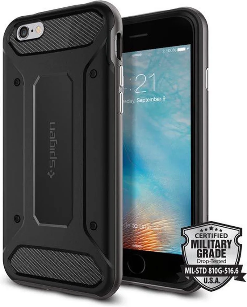 Neo Hybrid Carbon iPhone 6s Gun Metal by Spigen in Black – product photo