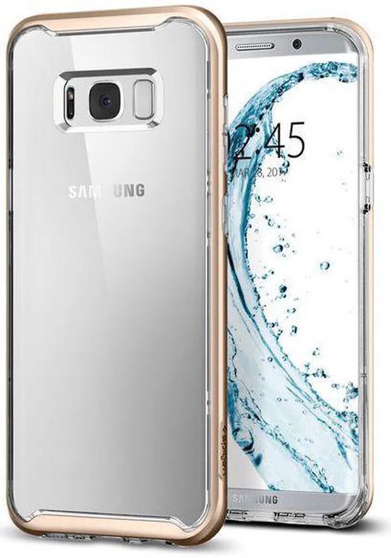 Neo Hybrid Crystal Case Samsung Galaxy S8 Plus Champagne Gold de Spigen en Rose – photo produit