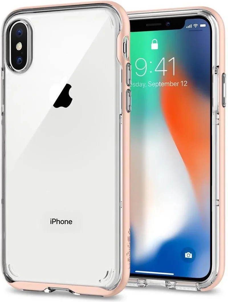 Neo Hybrid Crystal Hoesje Apple iPhone X Rose från Spigen i Guld – produktbild