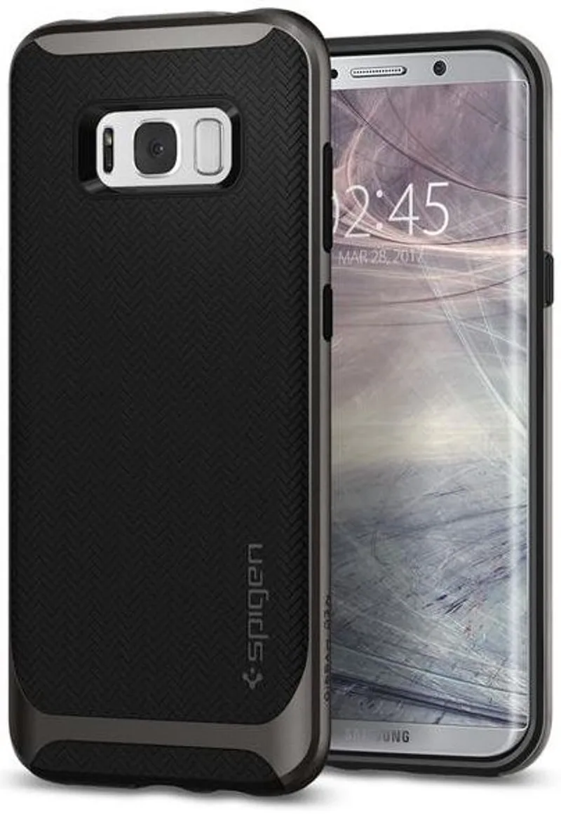 Neo Hybrid Hoesje Samsung Galaxy S8 Plus Gunmetal de Spigen en Gris – photo produit