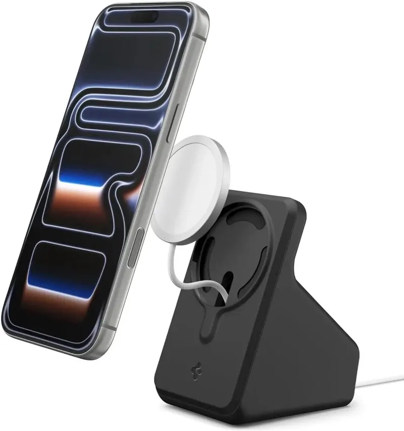 Oplaadstandaard voor MagSafe Oplader | MagSafe Standaardhouder Geschikt voor Bureau & Nachtkastje de Spigen en Noir – photo produit