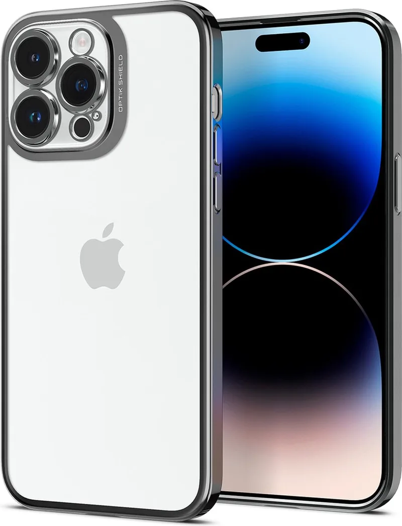 OPTIK - CRYSTAL IPHONE - 14 - PRO - CHROOMGRIJS van Spigen in Universeel – productfoto