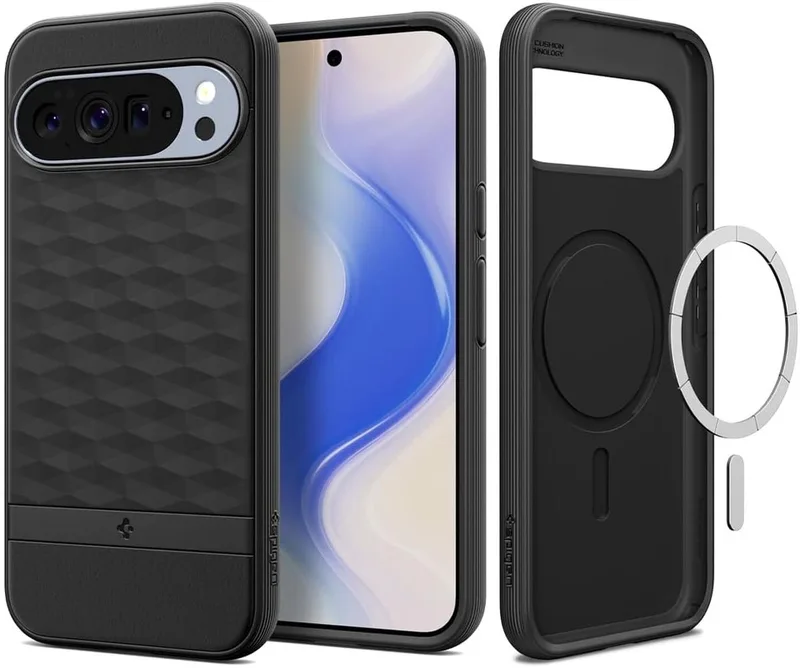 Parallax MagFit Hoesje Geschikt voor Google Pixel 10 Pro XL - Back Cover Compatibel met MagSafe / Qi2 de Spigen en Noir – photo produit