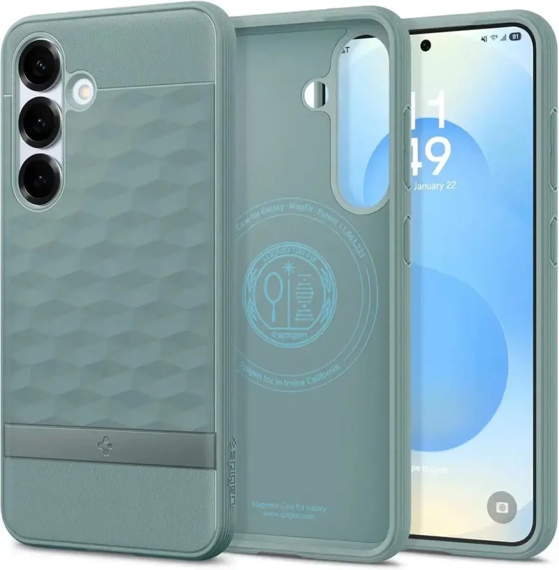 Parallax MagFit Samsung Galaxy S25 Plus Hoesje Back Cover van Spigen in Groen – productfoto