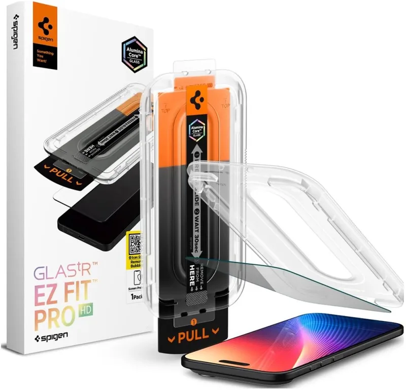 Privacy Glass Geschikt voor Apple iPhone Air - EZ Fit GLAS.tR - 9H Tempered Glass Screen Protector - Case Friendly - Gemakkelijke Installatie - 1-Pack by Spigen – product photo