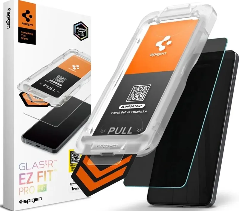 Privacy Glass Geschikt voor Samsung Galaxy S26 Plus - EZ Fit GLAS.tR - 9H Tempered Glass Screen Protector - Case Friendly - Gemakkelijke Installatie - 1-Pack by Spigen – product photo