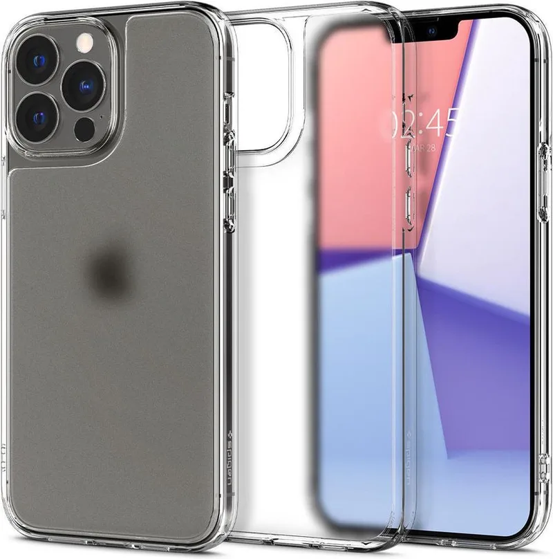 Quartz Hybrid Hoesje Geschikt voor Apple iPhone 13 Pro Max Matte von Spigen in Transparent – Produktfoto