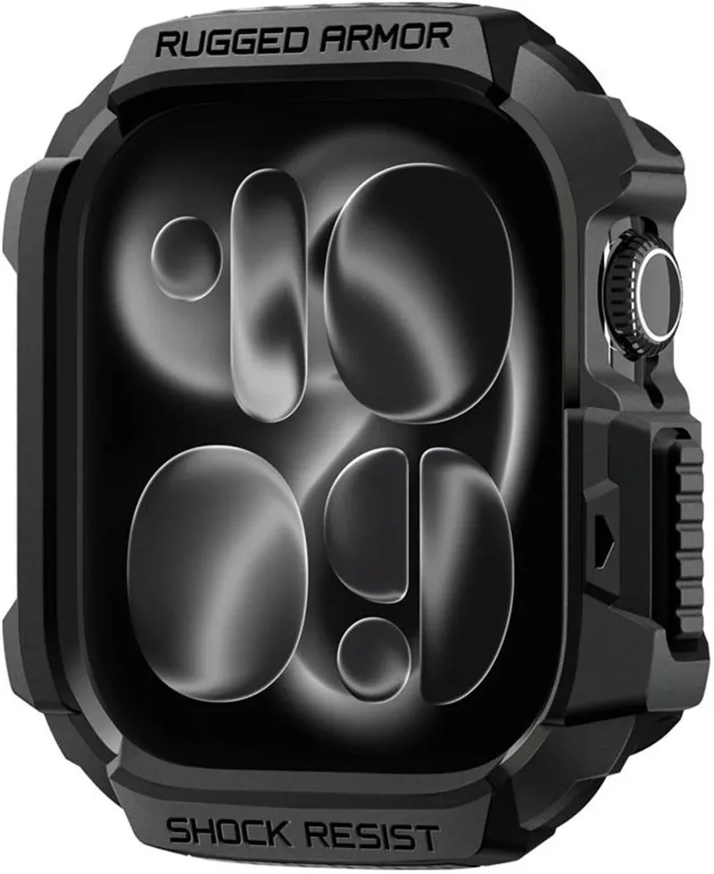 Rugged Armor 2 Hoesje - Geschikt voor Apple Watch 11/10 46MM - Bumper Case Matte de Spigen en Noir – photo produit