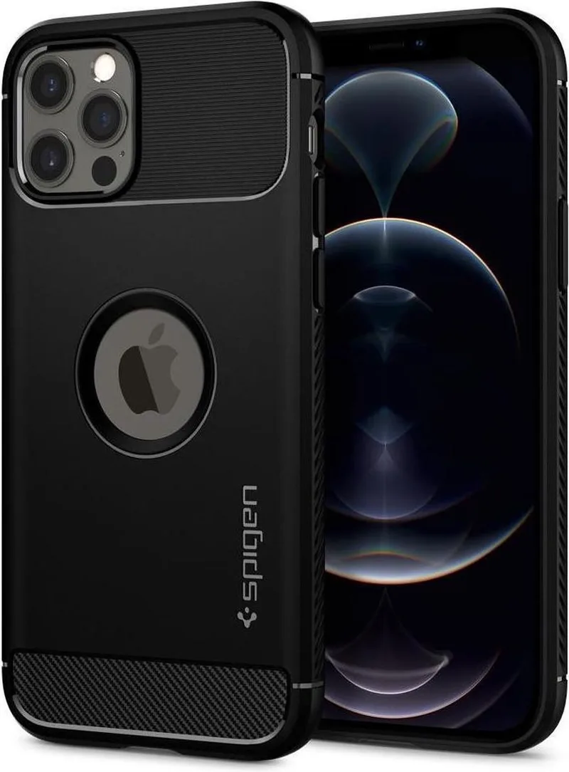 Rugged Armor Apple iPhone 12 / 12 Pro Hoesje by Spigen in Black – product photo