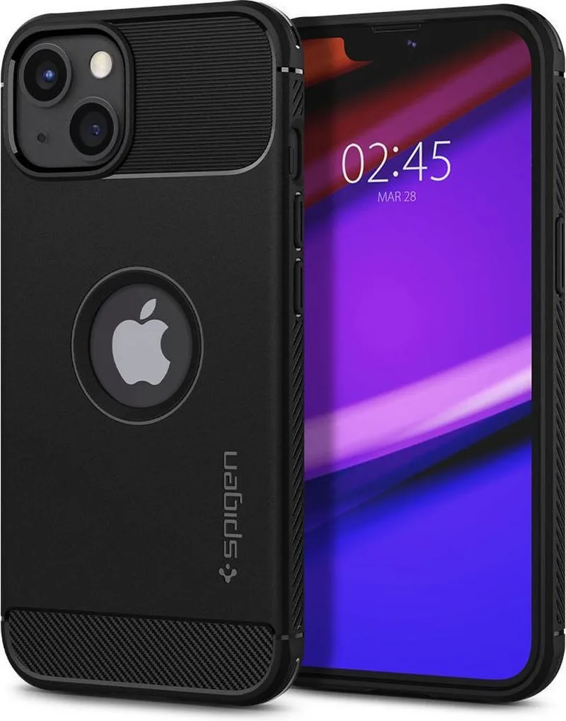 Rugged Armor Apple iPhone 13 Hoesje Back Cover fra Spigen i Sort – produktbillede