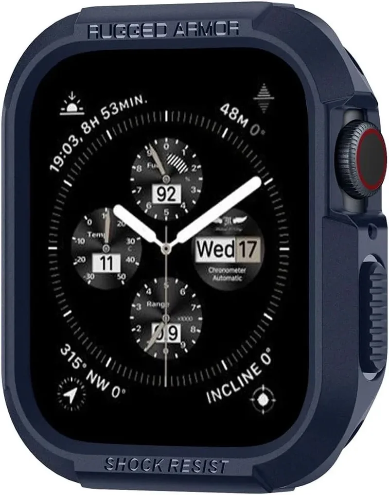Rugged Armor - Apple Watch 45MM / 44MM Hoesje - Full Protect fra Spigen i Blå – produktbillede