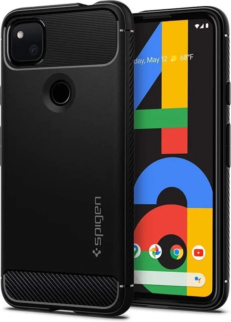 Rugged Armor Google Pixel 4A Hoesje Back Cover fra Spigen i Sort – produktbillede