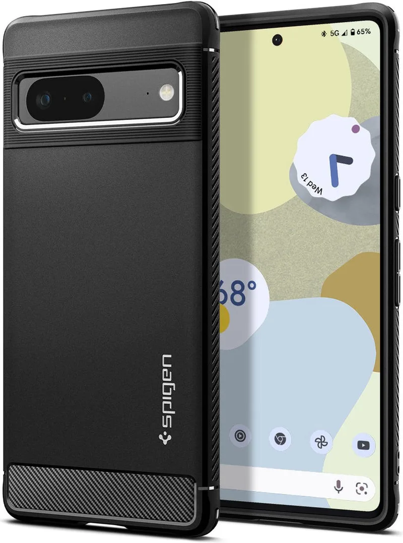 Rugged Armor Google Pixel 7 Hoesje Back Cover fra Spigen i Sort – produktbillede