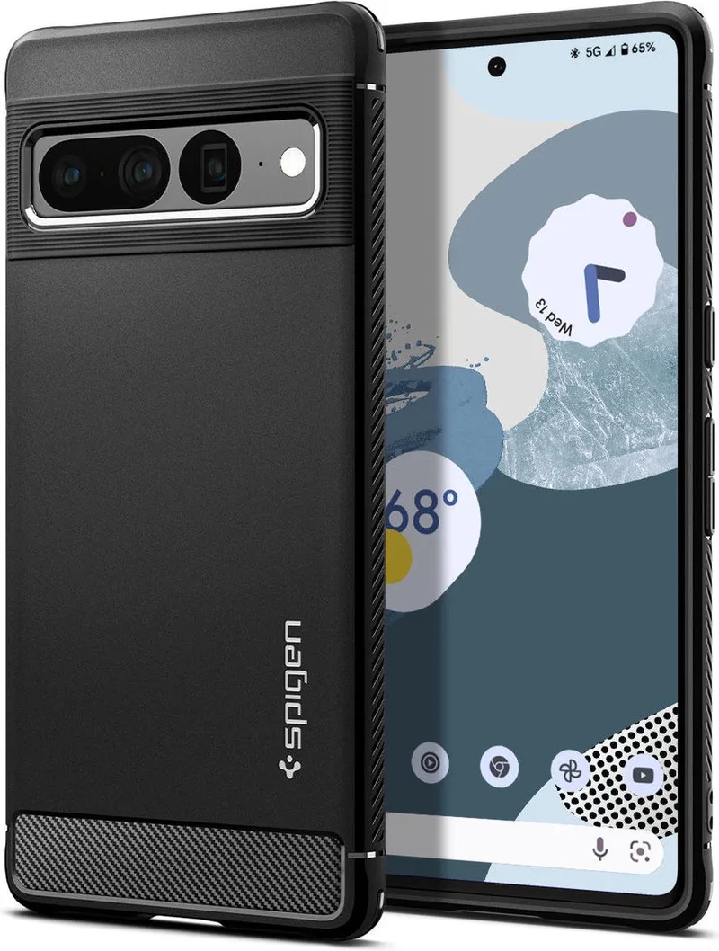 Rugged Armor Google Pixel 7 Pro Hoesje Back Cover von Spigen in Schwarz – Produktfoto