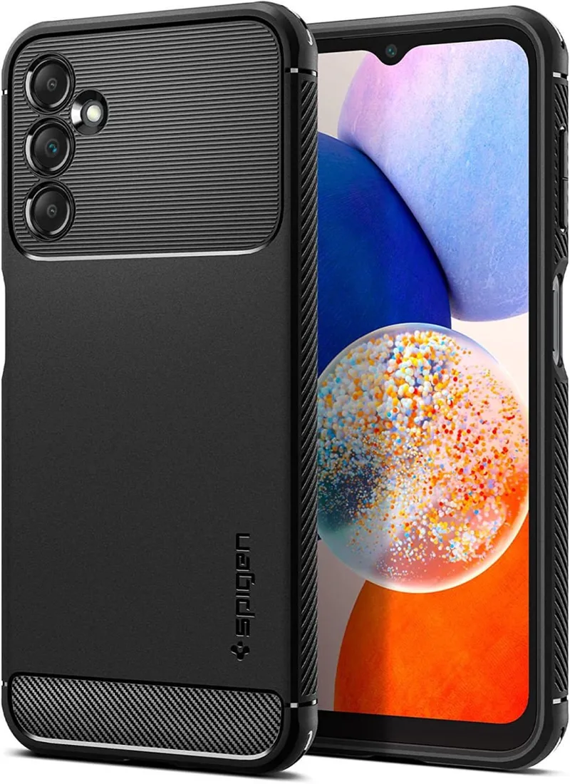 Rugged Armor Hoesje Geschikt voor Samsung Galaxy A14 5G Back Cover by Spigen in Black – product photo