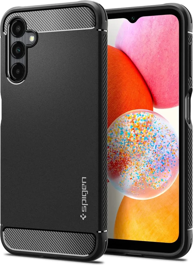 Rugged Armor Hoesje Geschikt voor Samsung Galaxy A14 - Back Cover met Air Cushion de Spigen en Noir – photo produit