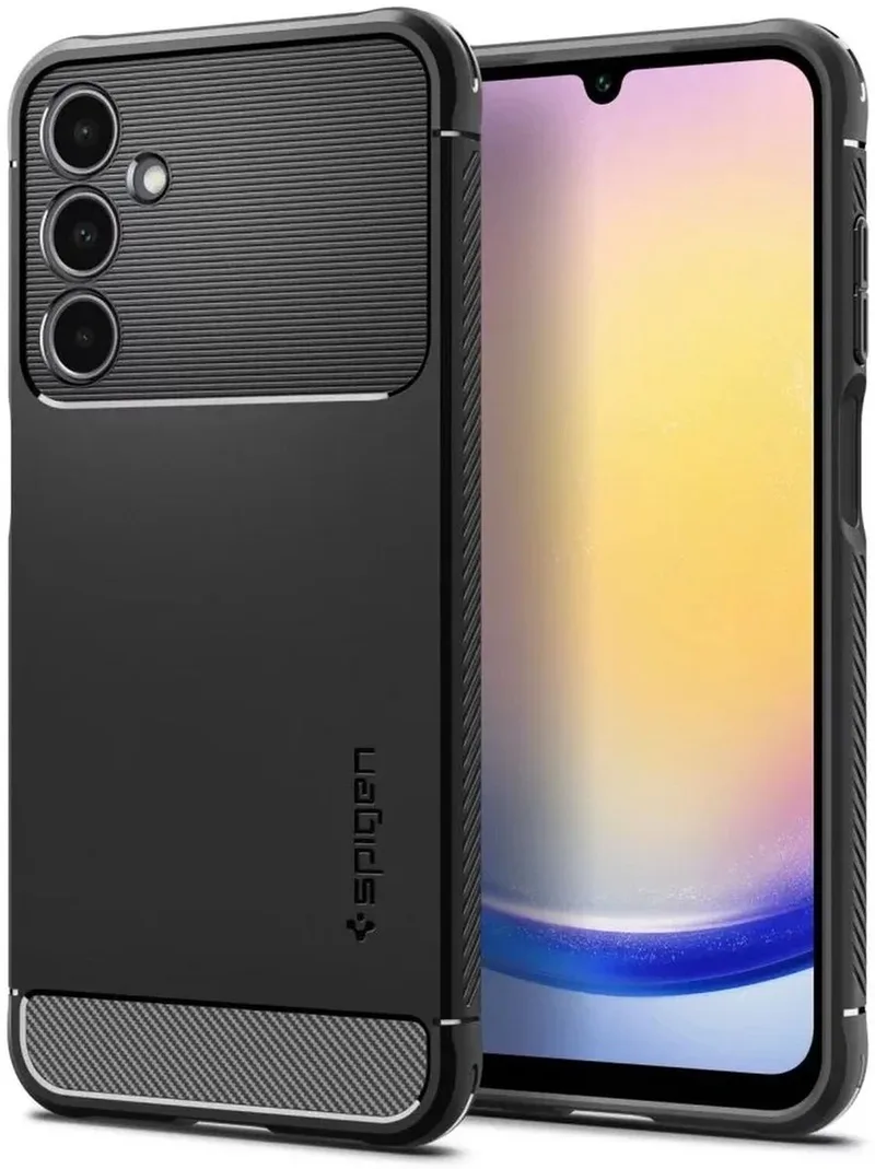Rugged Armor Hoesje Geschikt voor Samsung Galaxy A25 - Back Cover met Air Cushion de Spigen en Noir – photo produit