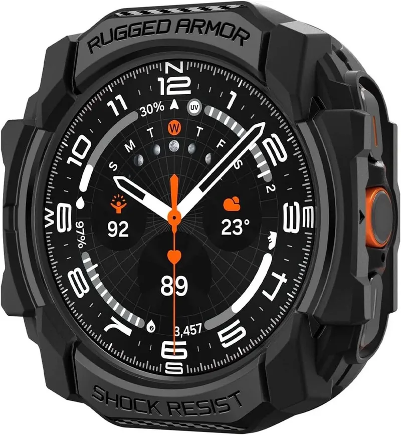Rugged Armor Hoesje Geschikt voor Samsung Galaxy Watch Ultra de Spigen en Noir – photo produit