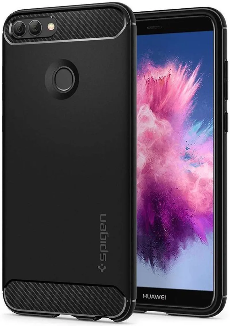 Rugged Armor Hoesje Huawei P Smart fra Spigen i Sort – produktbillede