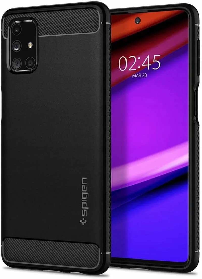 Rugged Armor hoesje voor Samsung Galaxy M51 fra Spigen i Sort – produktbillede