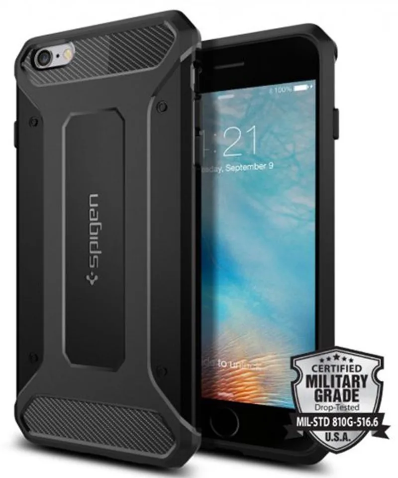 Rugged Armor iPhone 6s Plus Black von Spigen in Schwarz – Produktfoto