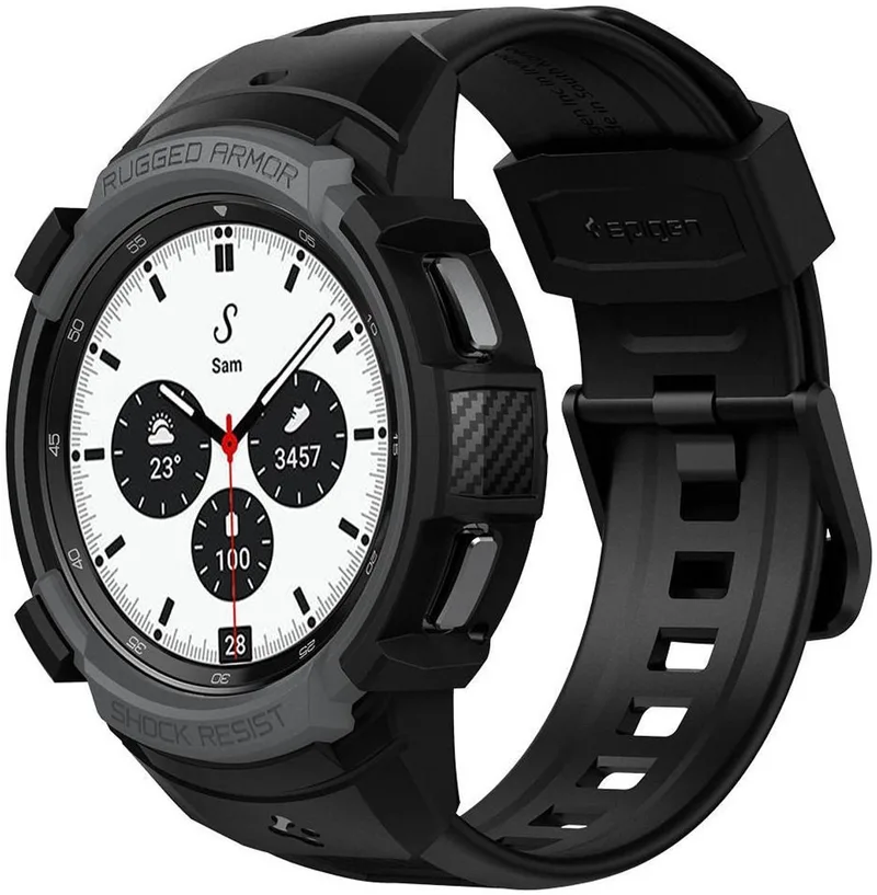 Rugged Armor Pro Samsung Watch 4 42MM Hoesje en Bandje de Spigen en Gris – photo produit
