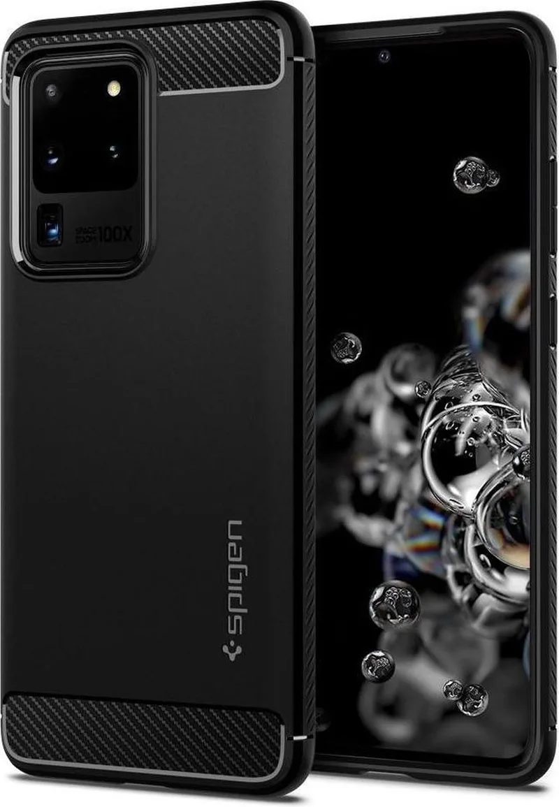 Rugged Armor Samsung Galaxy S20 Ultra Hoesje de Spigen en Noir – photo produit
