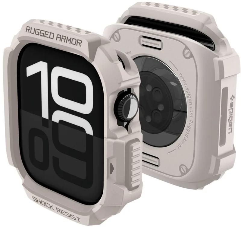 Rugged Armor V2 Bandje Voor Apple Watch 10 11 (42 Mm) Dune Beige Duurzaam von Spigen in Transparent – Produktfoto