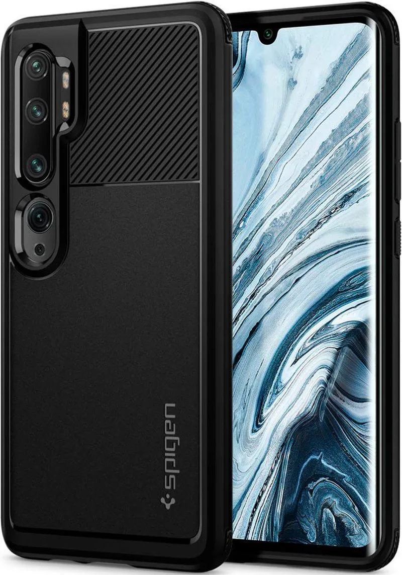 Rugged Armor Xiaomi Mi Note 10 (Pro) Hoesje von Spigen in Schwarz – Produktfoto