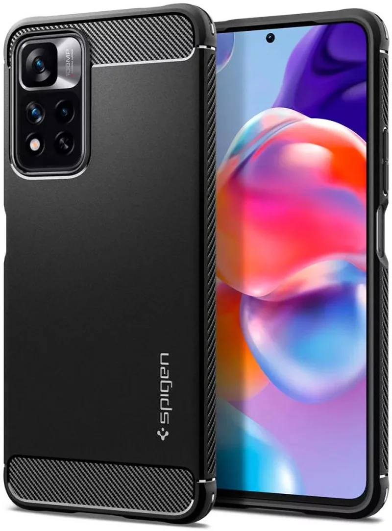 Rugged Armor Xiaomi Redmi Note 11 Pro+ 5G Hoesje von Spigen in Schwarz – Produktfoto