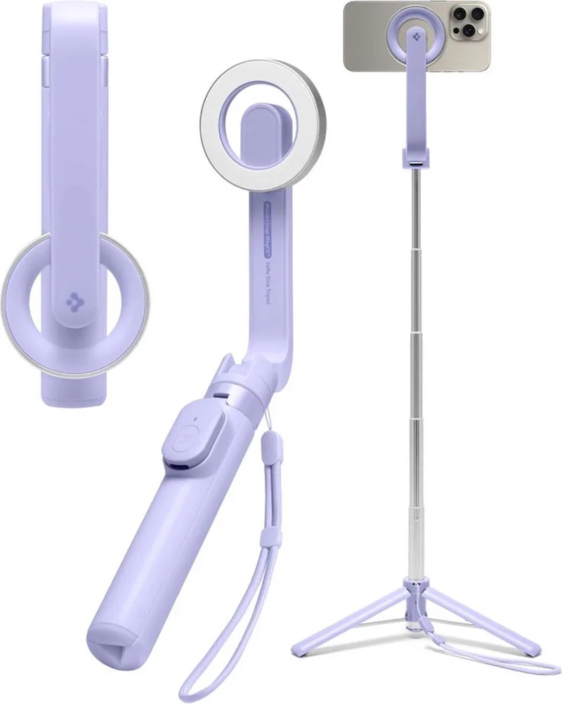 S571W MAGSAFE BLUETOOTH SELFIESTICK STATIEF LAVENDEL by Spigen in Purple – product photo