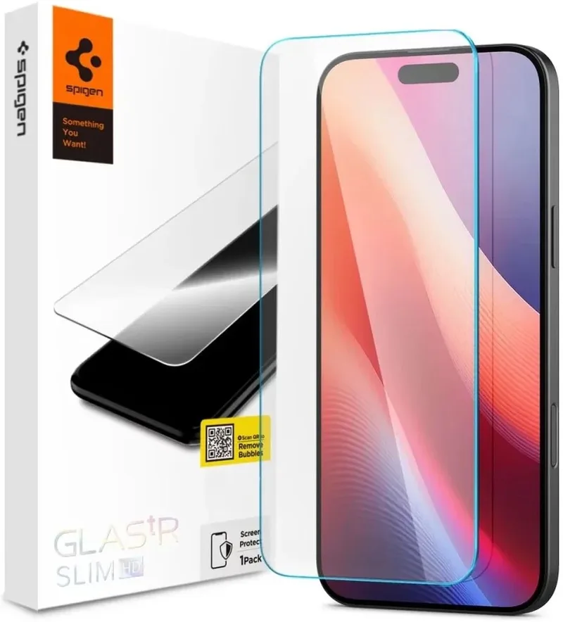 Screen Protector Geschikt voor Apple iPhone 16 - Glas tR Slim HD - 9H Tempered Glass by Spigen – product photo