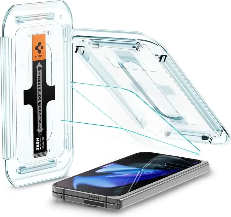 Screen Protector Geschikt voor Google Pixel 9 Pro Fold - EZ Fit GLAS.tR - 9H Tempered Glass - Case Friendly - Gemakkelijke Installatie - 2-Pack van Spigen – productfoto