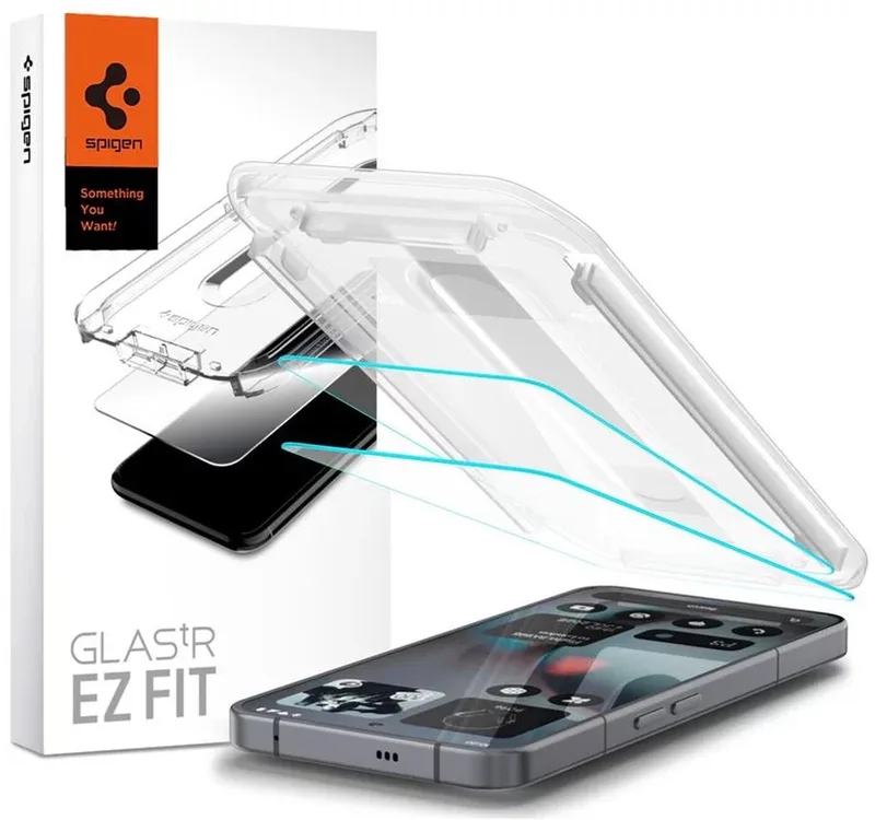 Screen Protector Geschikt voor Nothing Phone (3) - EZ Fit GLAS.tR - 9H Tempered Glass - Case Friendly - Gemakkelijke Installatie - 2-Pack van Spigen – productfoto