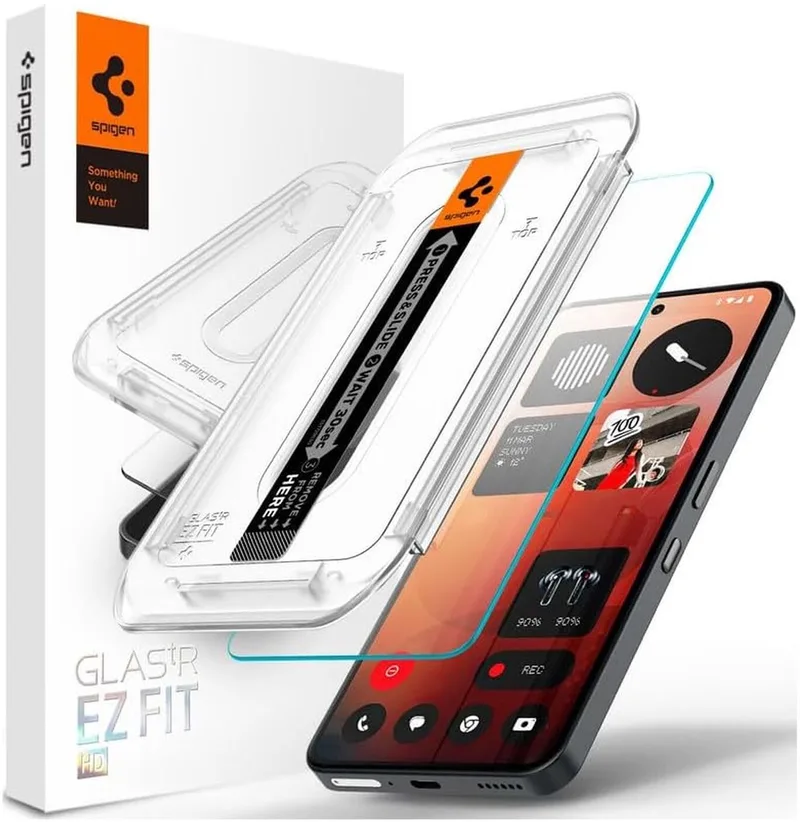 Screen Protector Geschikt voor Nothing Phone (3a) / (3a) Pro - EZ Fit GLAS.tR - 9H Tempered Glass - Case Friendly - Gemakkelijke Installatie - 1-Pack von Spigen – Produktfoto