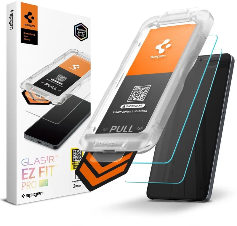Screen Protector Geschikt voor Samsung Galaxy S26 - EZ Fit GLAS.tR - 9H Tempered Glass - Case Friendly - Gemakkelijke Installatie - 2-Pack van Spigen – productfoto