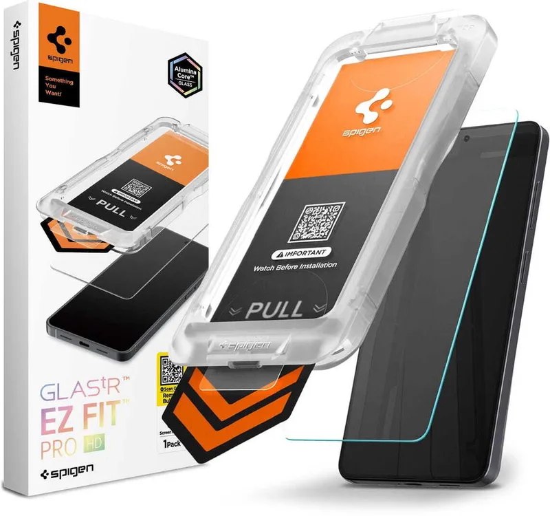 Screen Protector Geschikt voor Samsung Galaxy S26 - EZ Fit GLAS.tR - 9H Tempered Glass - Case Friendly - Gemakkelijke Installatie - 1-Pack från Spigen – produktbild