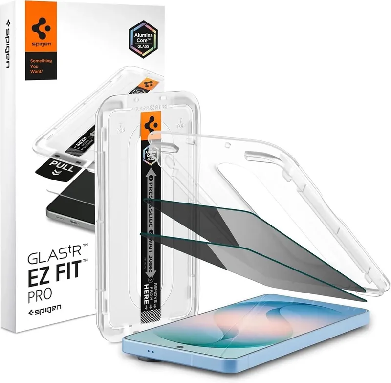 Screen Protector Geschikt voor Samsung Galaxy S26 Plus - EZ Fit GLAS.tR - 9H Tempered Glass - Case Friendly - Gemakkelijke Installatie - 2-Pack van Spigen – productfoto