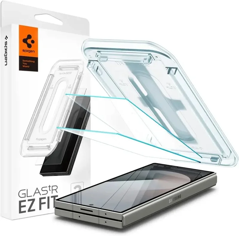 Screen Protector Geschikt voor Samsung Galaxy Z Fold 6 - EZ Fit GLAS.tR - 9H Tempered Glass - Case Friendly - Gemakkelijke Installatie - 2-Pack by Spigen – product photo