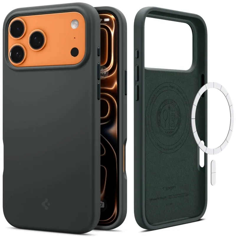 Siliconen Fit Hoesje Voor Iphone 17 Pro Max Magsafe Flexibele Hoes by Spigen in Black – product photo