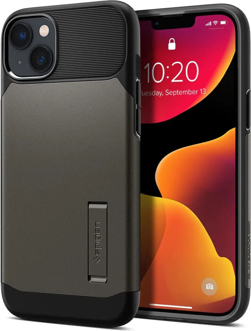 Slim Armor Apple iPhone 14 Plus Hoesje Back Cover Gunmetal van Spigen in Zwart – productfoto