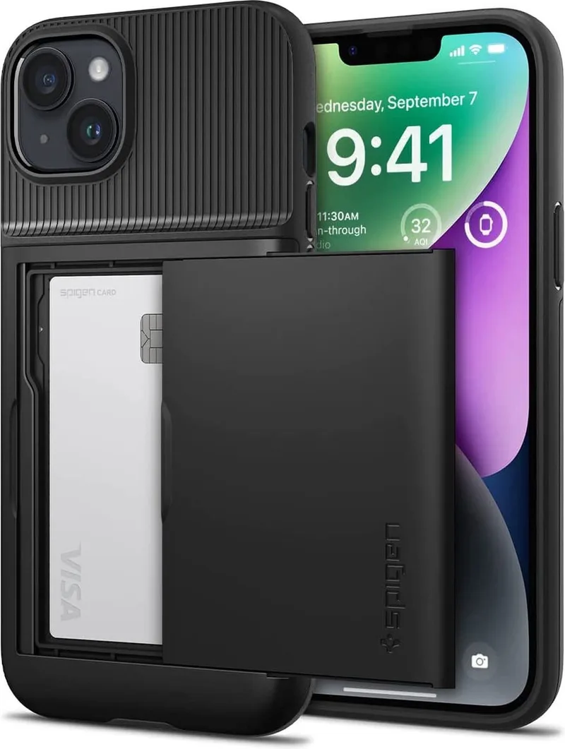 Slim Armor CS Apple iPhone 14 Hoesje Back Cover by Spigen in Black – product photo