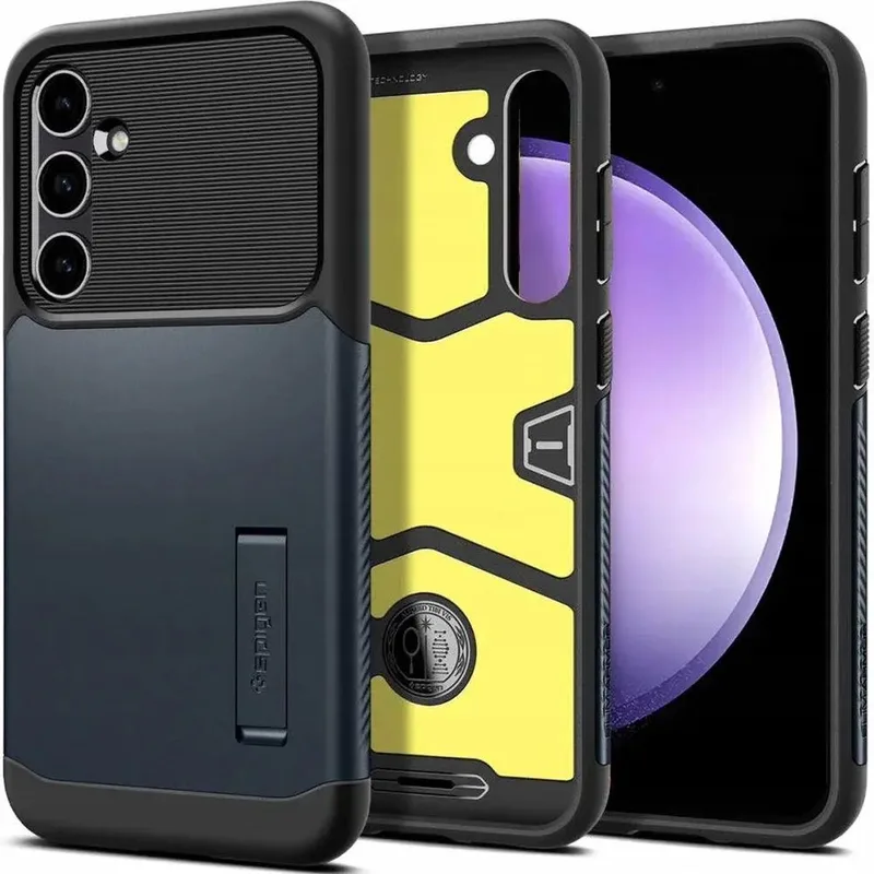 Slim Armor Hoesje Geschikt voor Samsung Galaxy S23 FE Back Cover Metal Slate från Spigen i Svart – produktbild