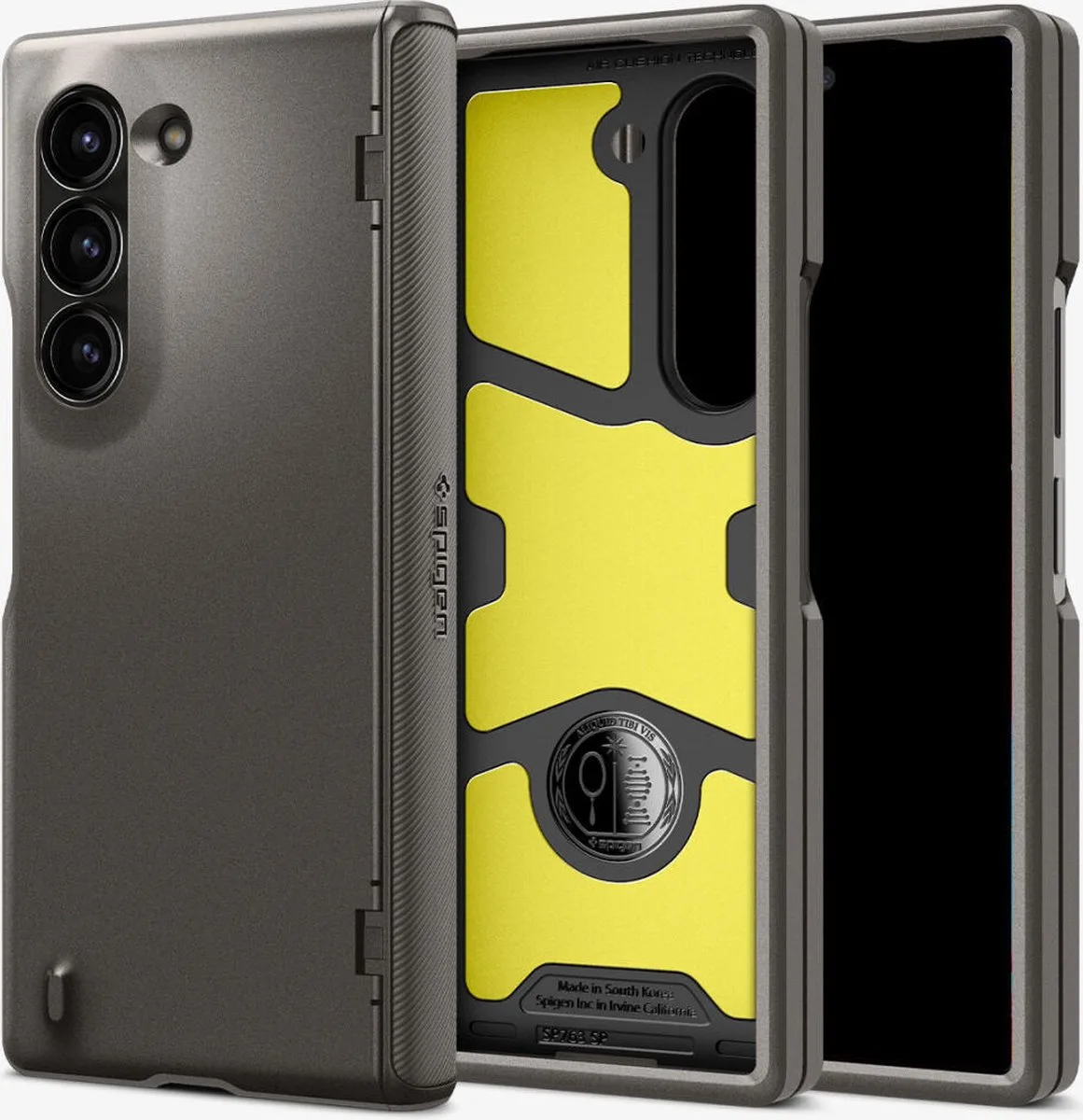 Slim Armor Pro Geschikt voor Samsung Galaxy Z Fold 6 Spigen Slim Armor Pro Geschikt voor Samsung Galaxy Z Fold 6 Gunmetal fra Spigen i Grå – produktbillede