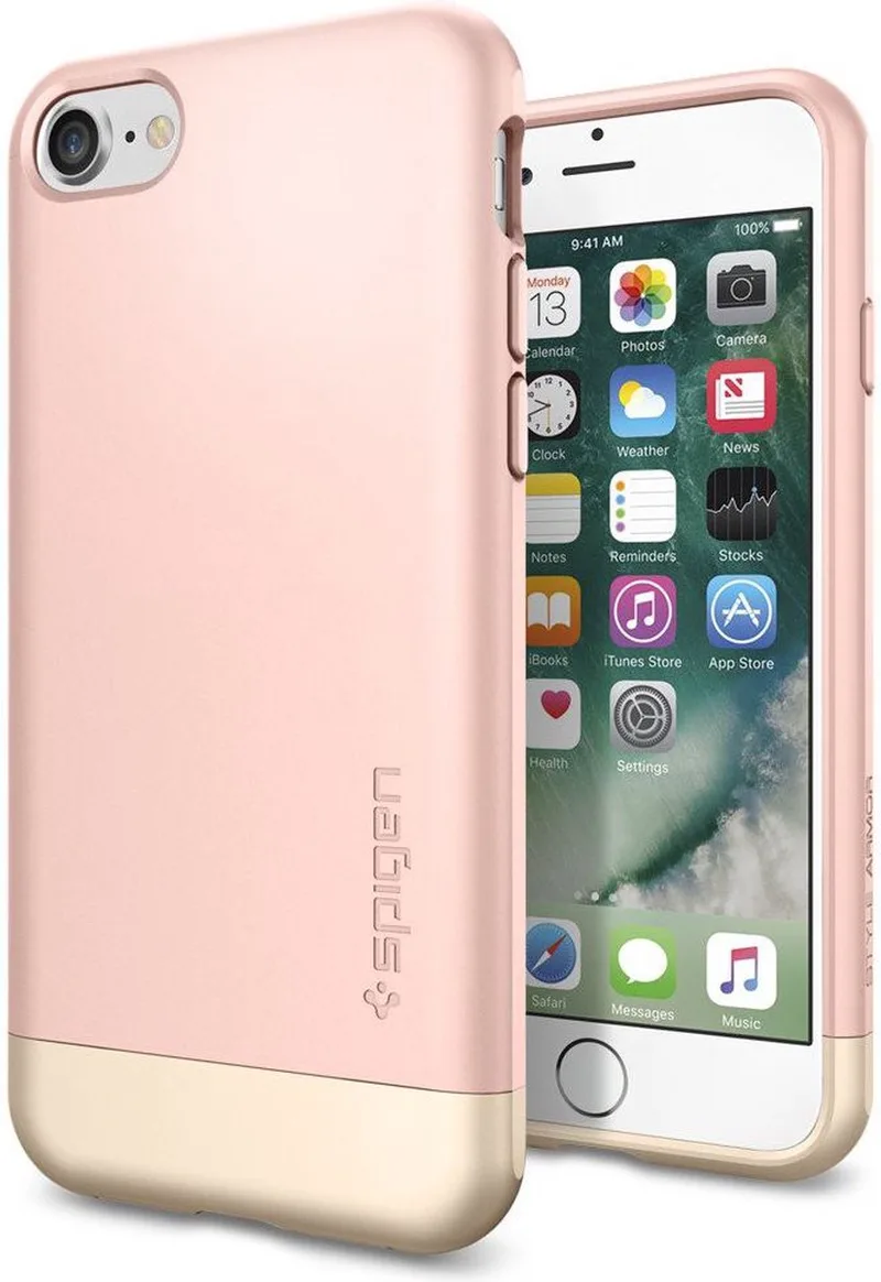Style Armor Case Apple iPhone 7 / 8 Goud by Spigen in Pink – product photo