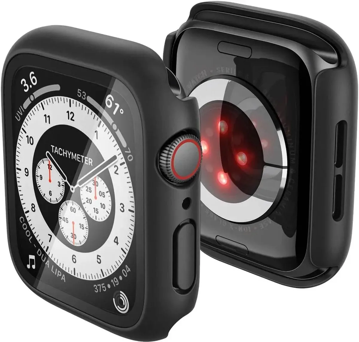 Thin Fit 360 | Hoesje geschikt voor Apple Watch 44MM | Screenprotector | Waterbestendig de Spigen en Noir – photo produit